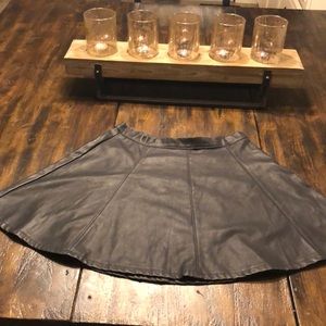 Lily White ‘Leather’ Skirt - L